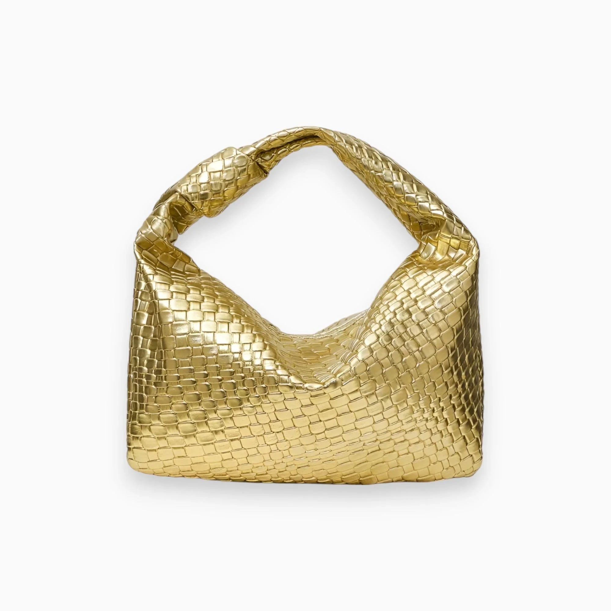 Valentina | Sac Hobo Métallisé | Tendance Luxe | Effet Tressé