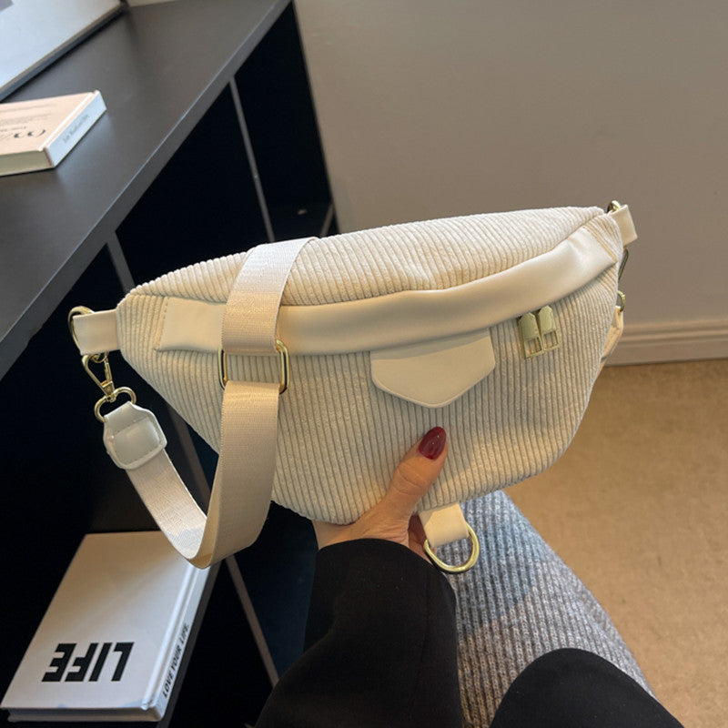 Banane Velours Côtelé | Chic & Pratique | Bandoulière Ajustable