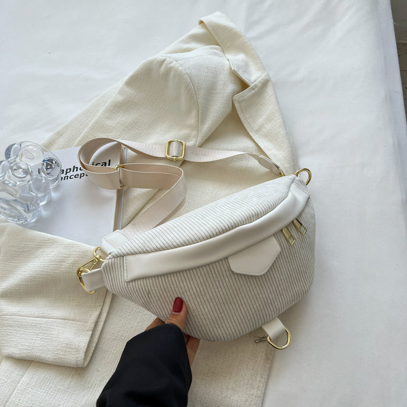 Banane Velours Côtelé | Chic & Pratique | Bandoulière Ajustable