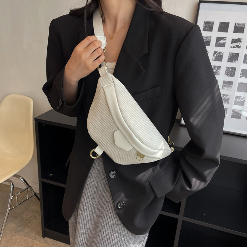 Banane Velours Côtelé | Chic & Pratique | Bandoulière Ajustable