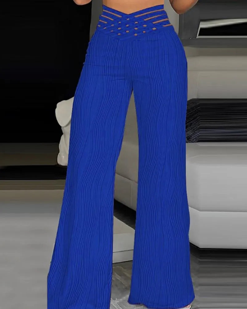 Pantalon Évasé Taille Haute | Élégance et Modernité