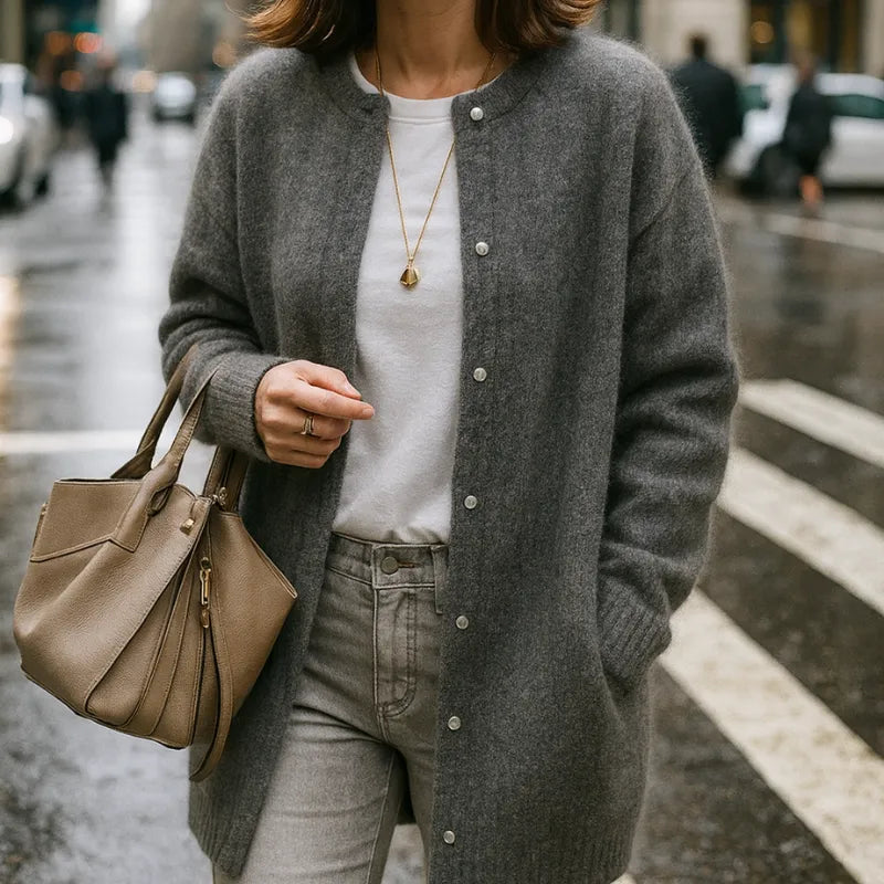Juliette - Cardigan long en laine douce