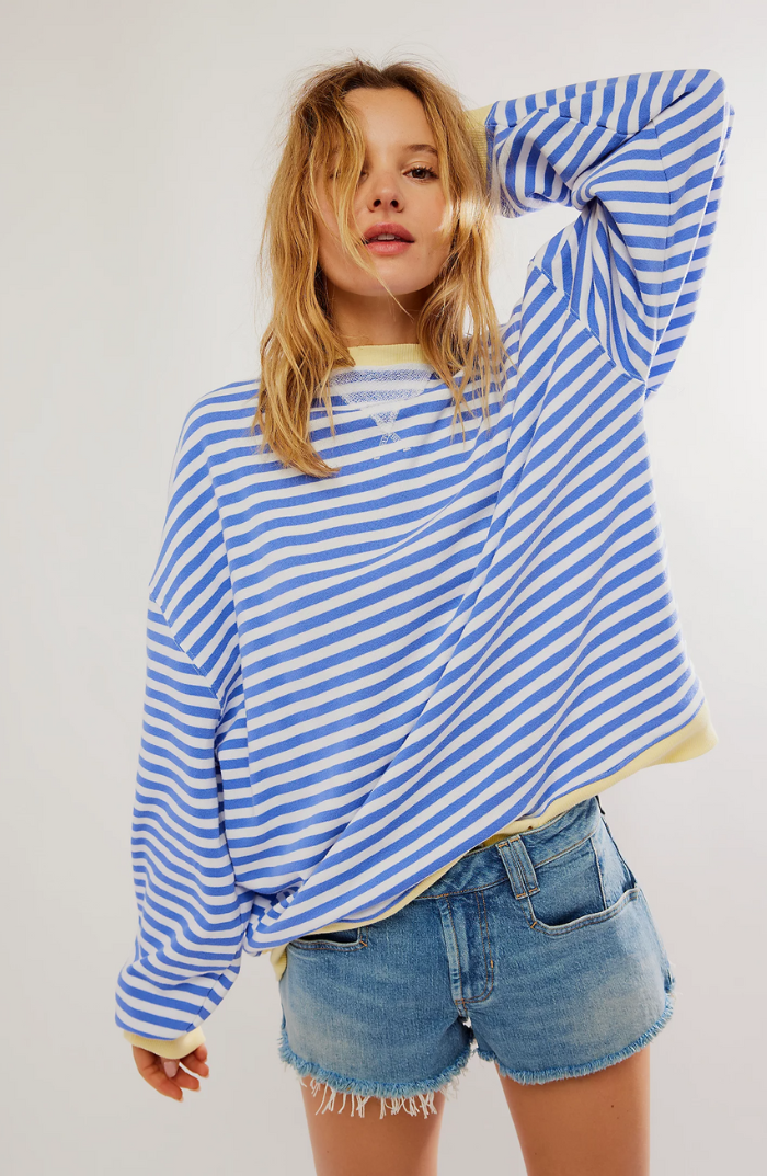 Pull Marinière Oversize | Style Bord de Mer | Confort Estival
