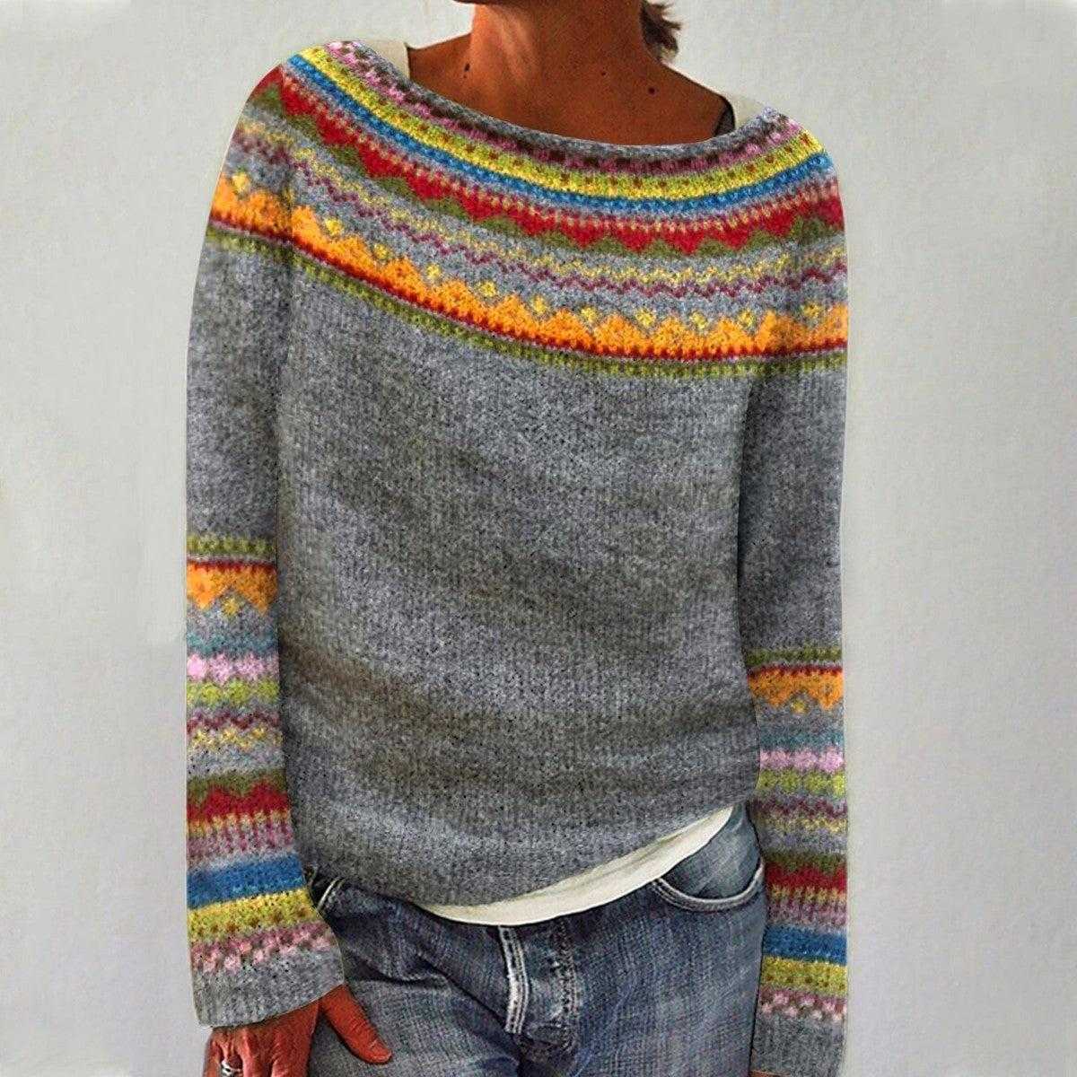 Pull Motif Nordique | Chaud & Confortable | Style Bohème