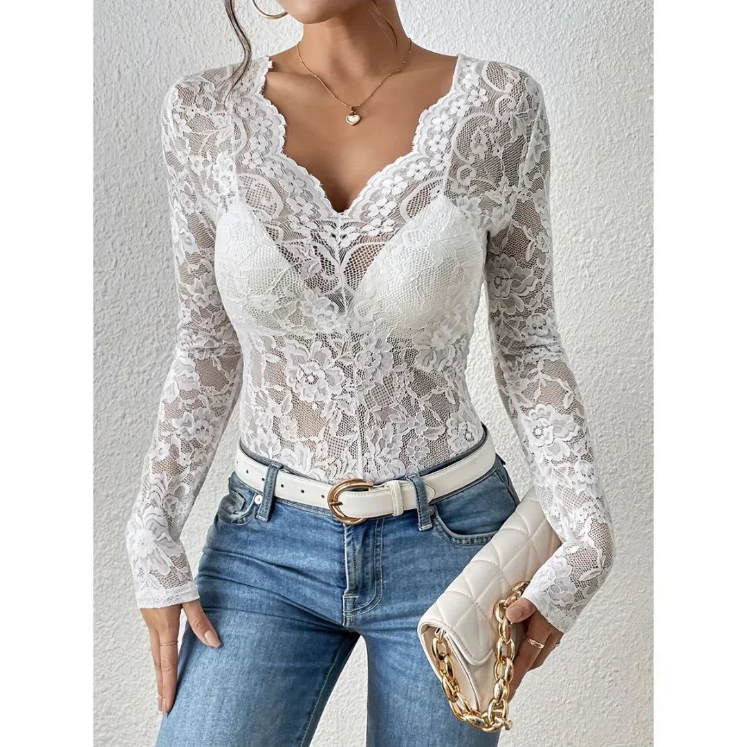 Body en Dentelle Noire | Élégance Intemporelle | Style Raffiné