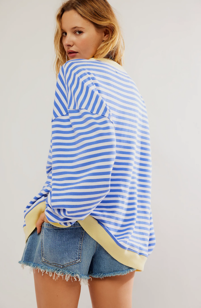 Pull Marinière Oversize | Style Bord de Mer | Confort Estival