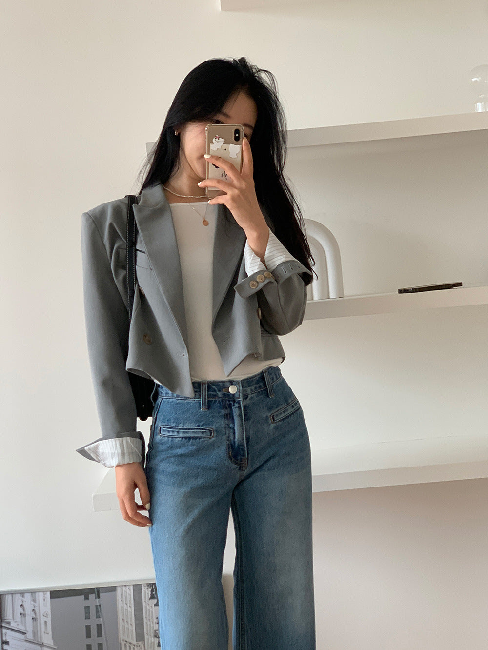Jean Taille Haute Évasé | Silhouette Allongée et Style Vintage