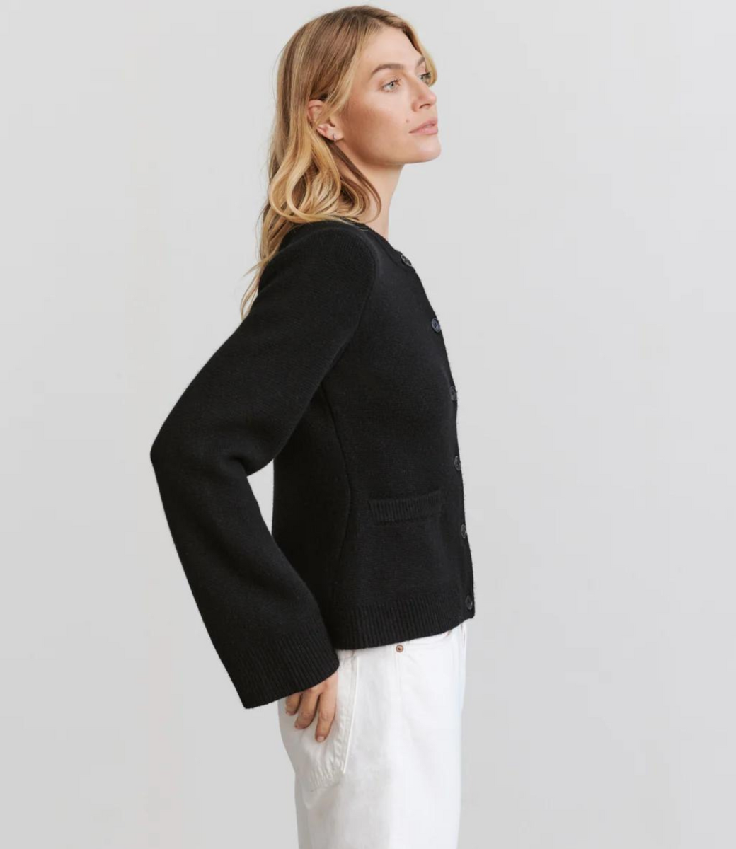 Elise - Cardigan Épuré | Laine Douce | Élégance Naturelle