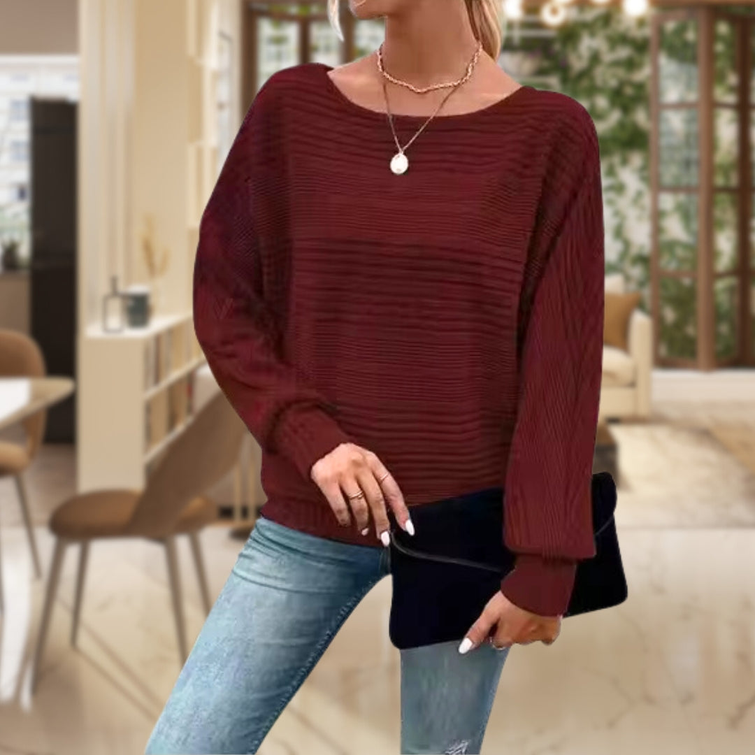 Pull Ample à Col Bateau | Doux & Confortable | Style Décontracté
