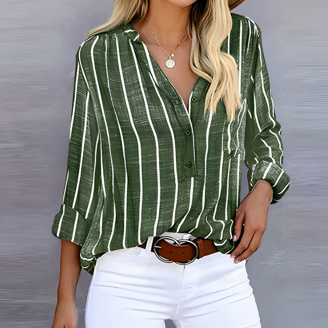 Chemise Rayée Élégance Décontractée | Légèreté et Style au Quotidien