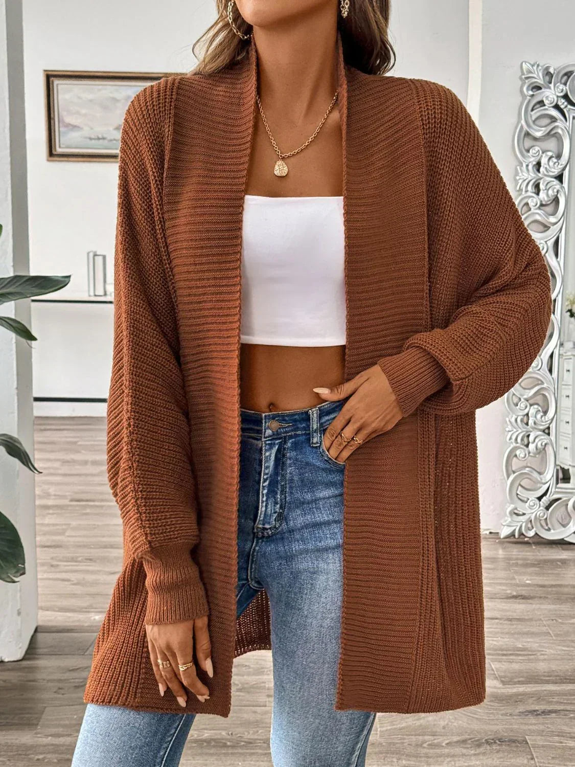 Cardigan Long en Maille | Doux & Élégant | Style Décontracté