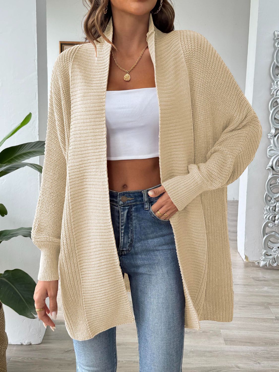 Cardigan Long en Maille | Doux & Élégant | Style Décontracté