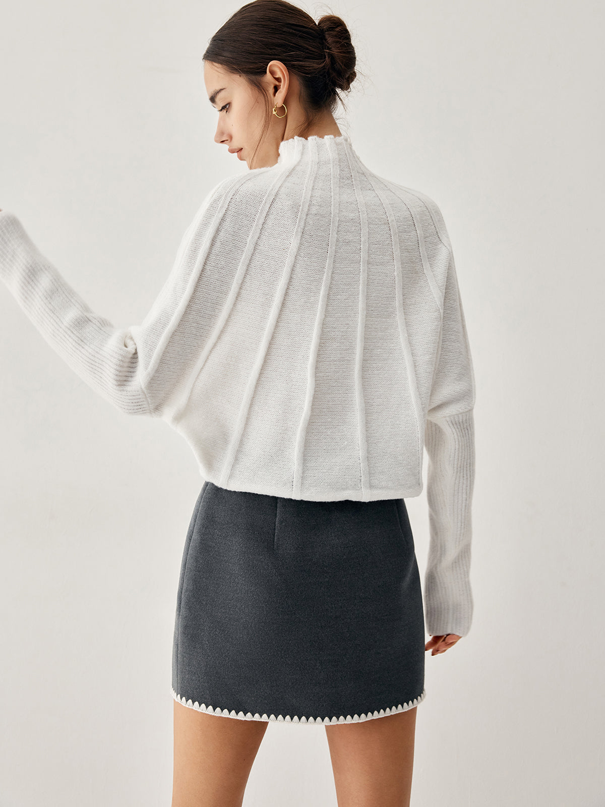 Elena - Pull Oversize | Col Montant | Tricot Élégant