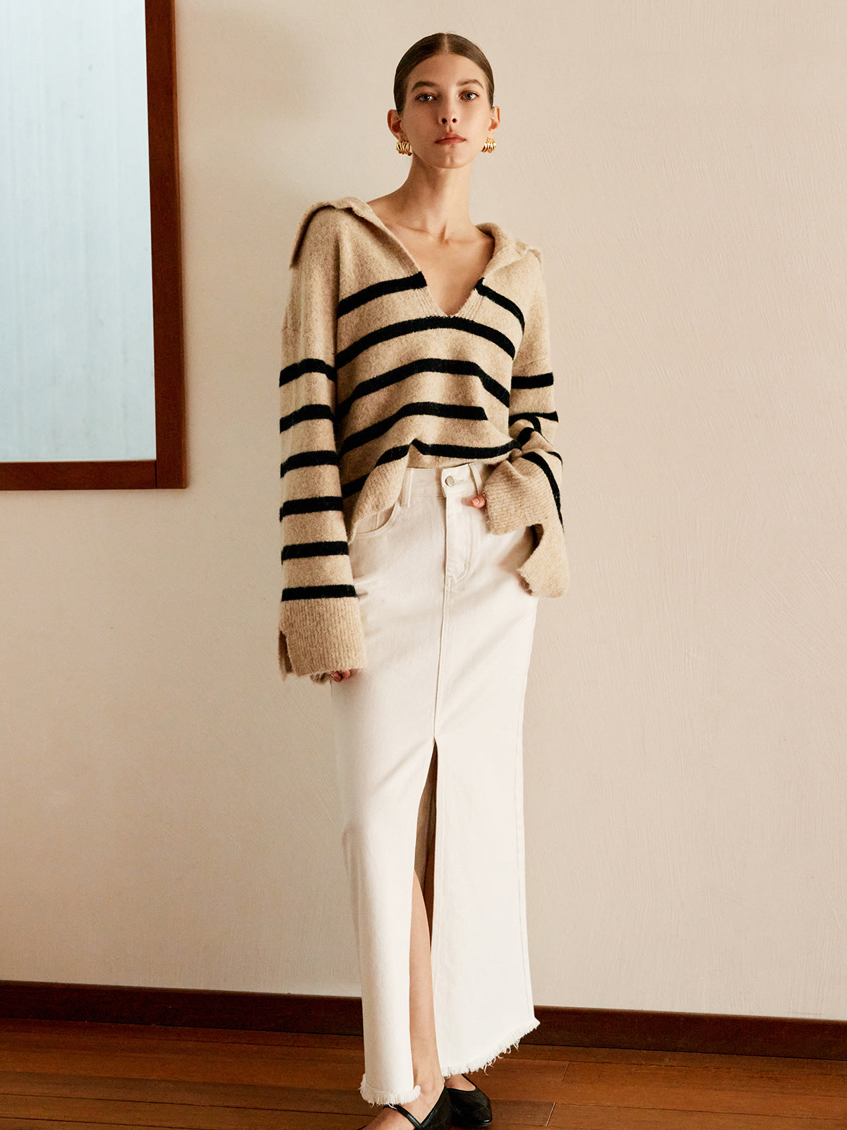 Margot - Pull Oversize Rayé | Maille | Chic & Confortable