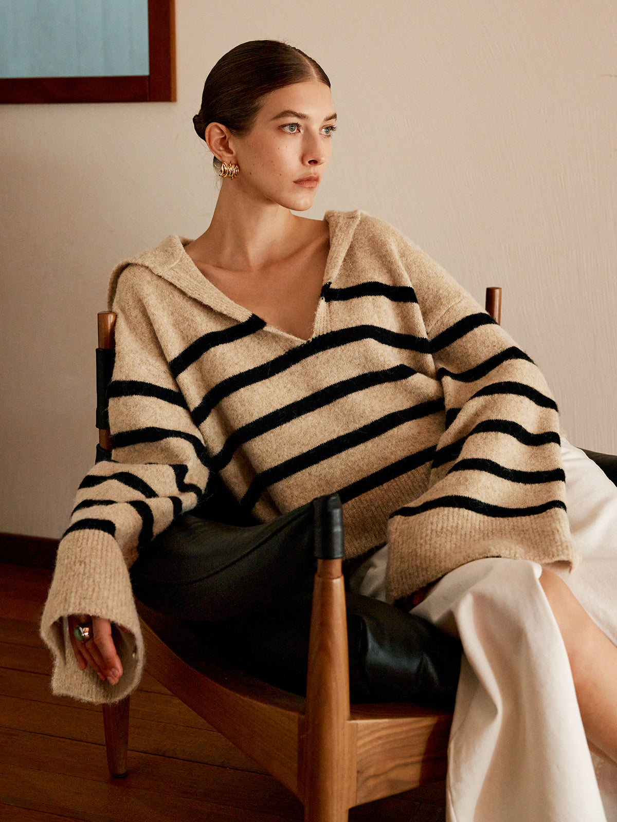 Margot - Pull Oversize Rayé | Maille | Chic & Confortable