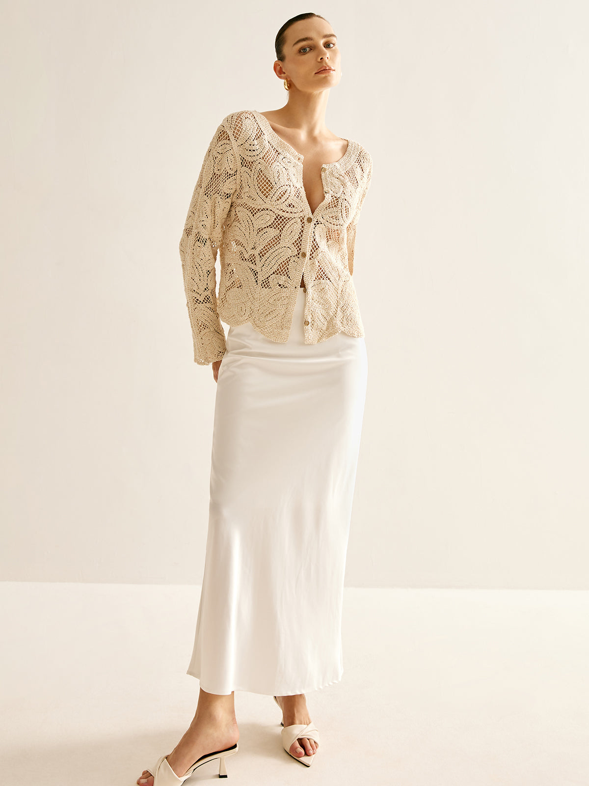 Cardigan en Crochet Floral | 100 % Coton | Léger et Bohème