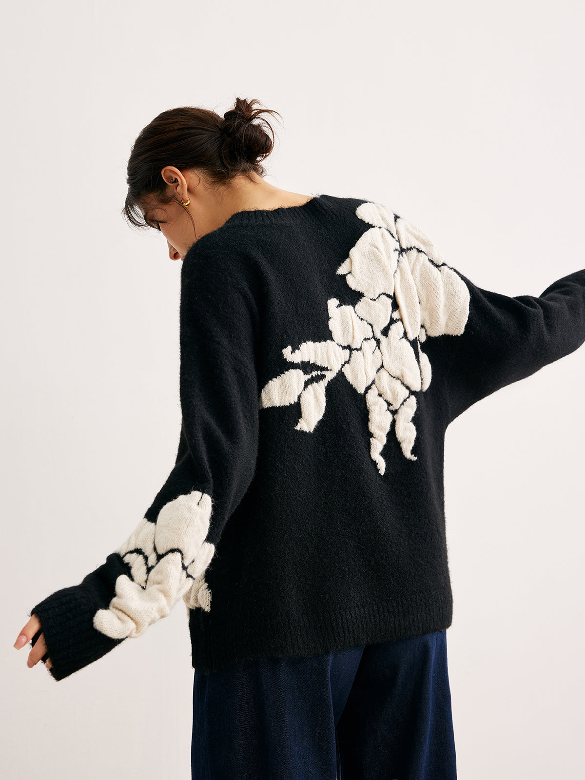 Flora - Pull Oversize | Motif Floral | Doux et Tendance