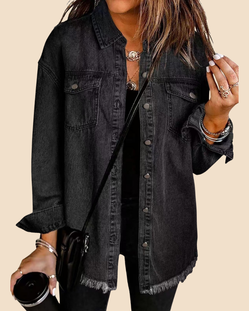 Sarah | Veste En Jean Femme Décontractée