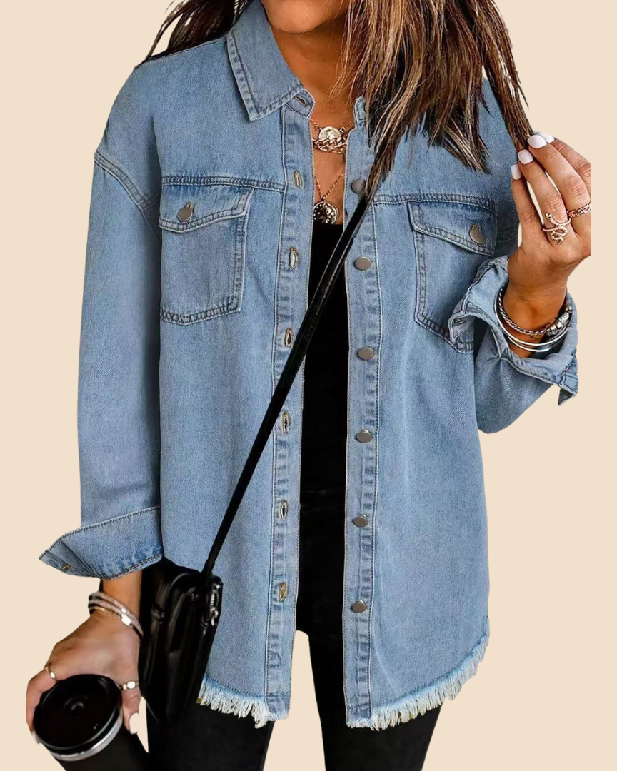 Sarah | Veste En Jean Femme Décontractée