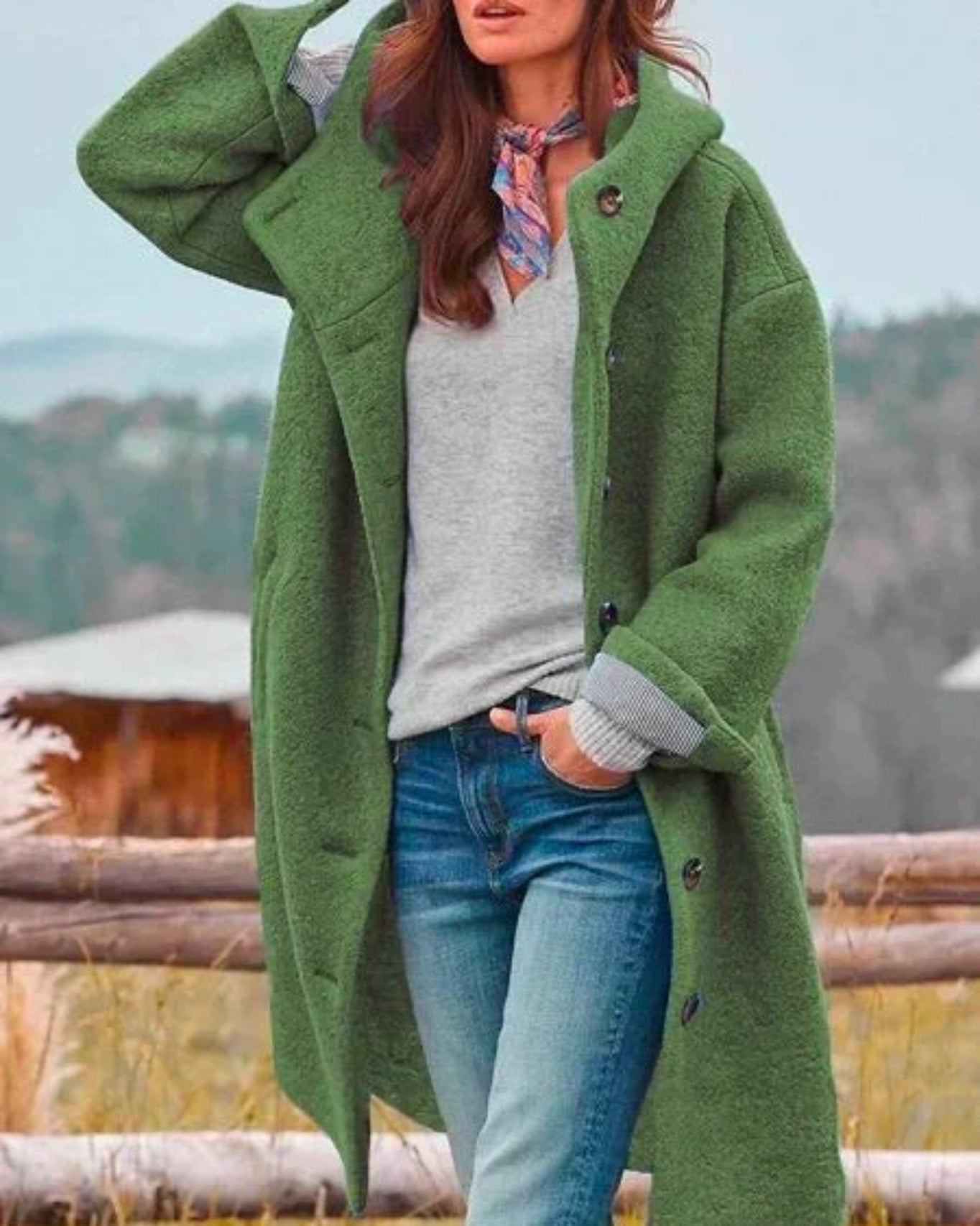 Léa | Manteau Long Femme Hiver Élégant