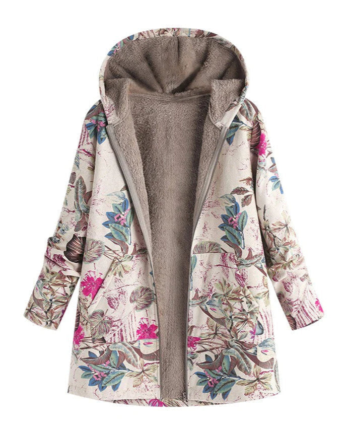 Cléa | Veste Femme Vintage Élégante avec Imprimé Rétro Modernisé