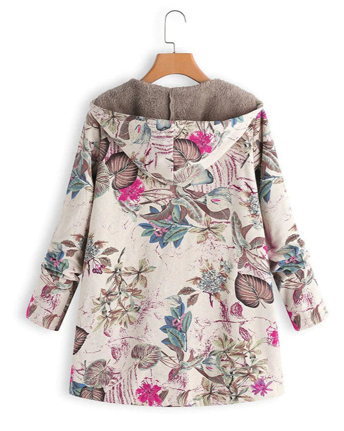 Cléa | Veste Femme Vintage Élégante avec Imprimé Rétro Modernisé