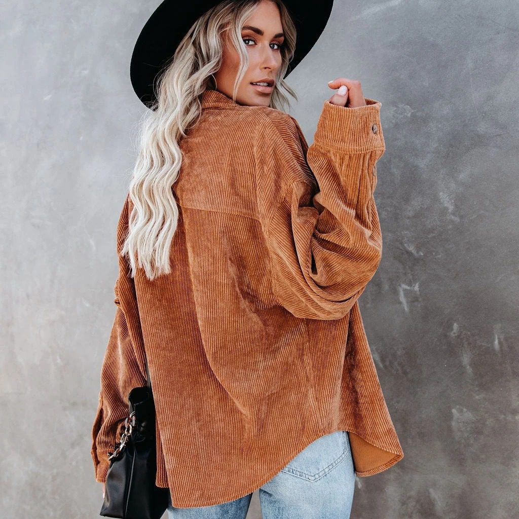 Texture Authentique | Chemise Oversize en Velours Côtelé