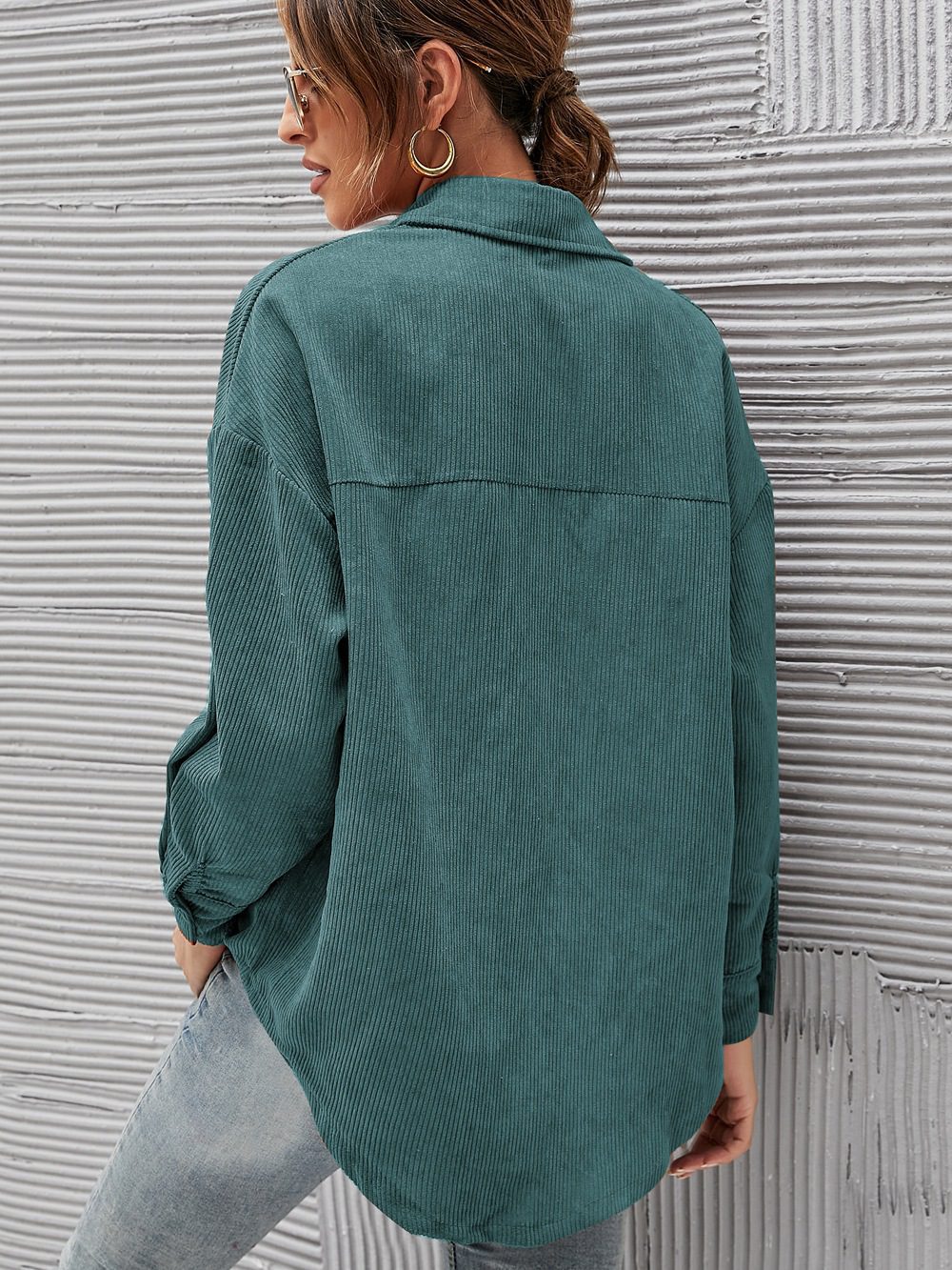 Texture Authentique | Chemise Oversize en Velours Côtelé