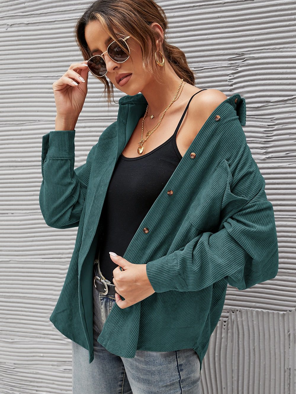 Texture Authentique | Chemise Oversize en Velours Côtelé