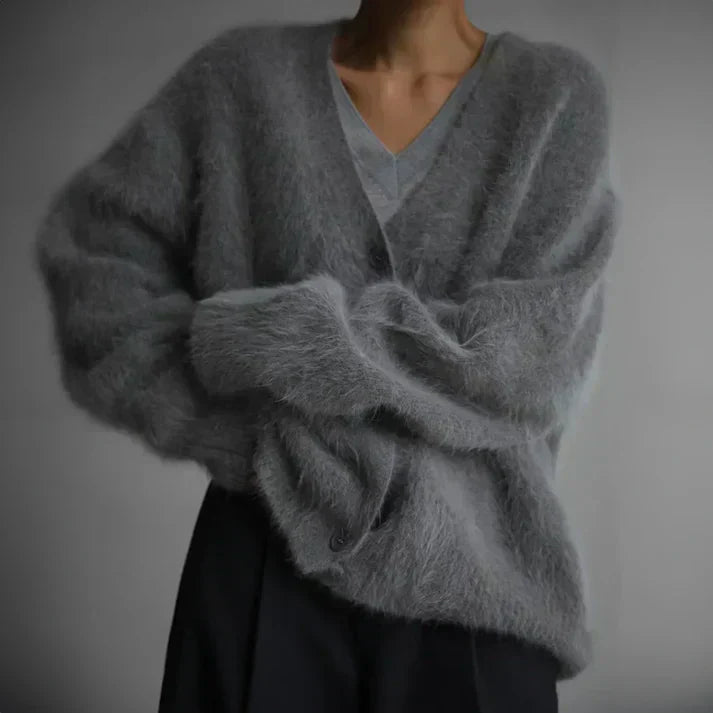 Cardigan Duveteux | Chaud & Élégant | Coupe Oversize
