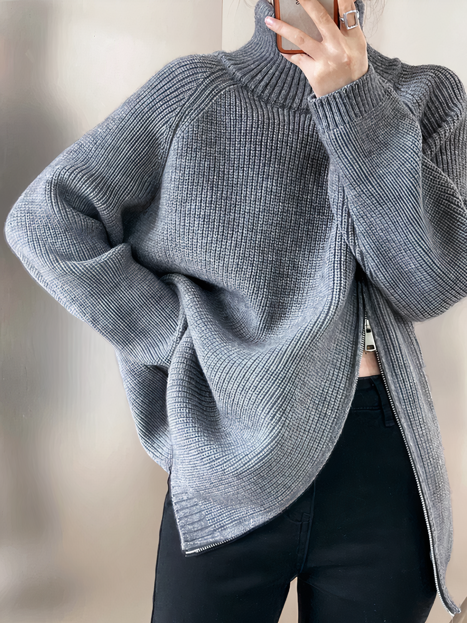 Pull Oversize | Gris | Chaud et Moderne