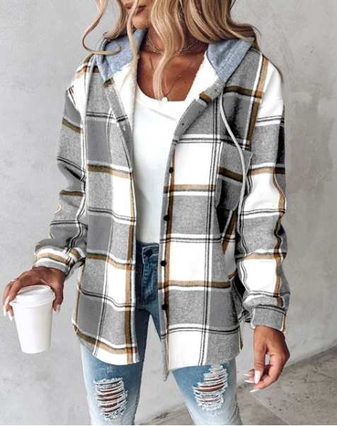 Surchemise à Capuche | Motif Carreaux | Tendance & Confortable