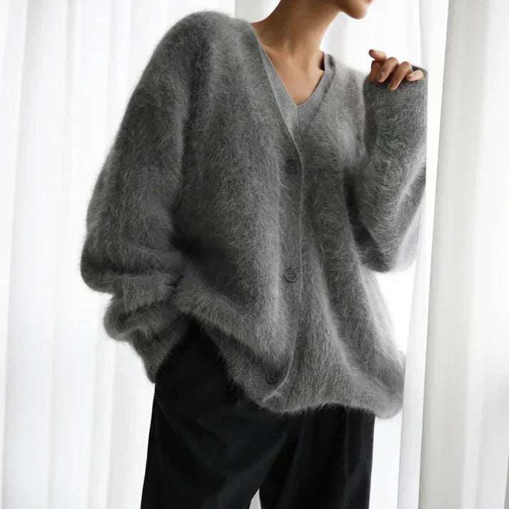Cardigan Duveteux | Chaud & Élégant | Coupe Oversize