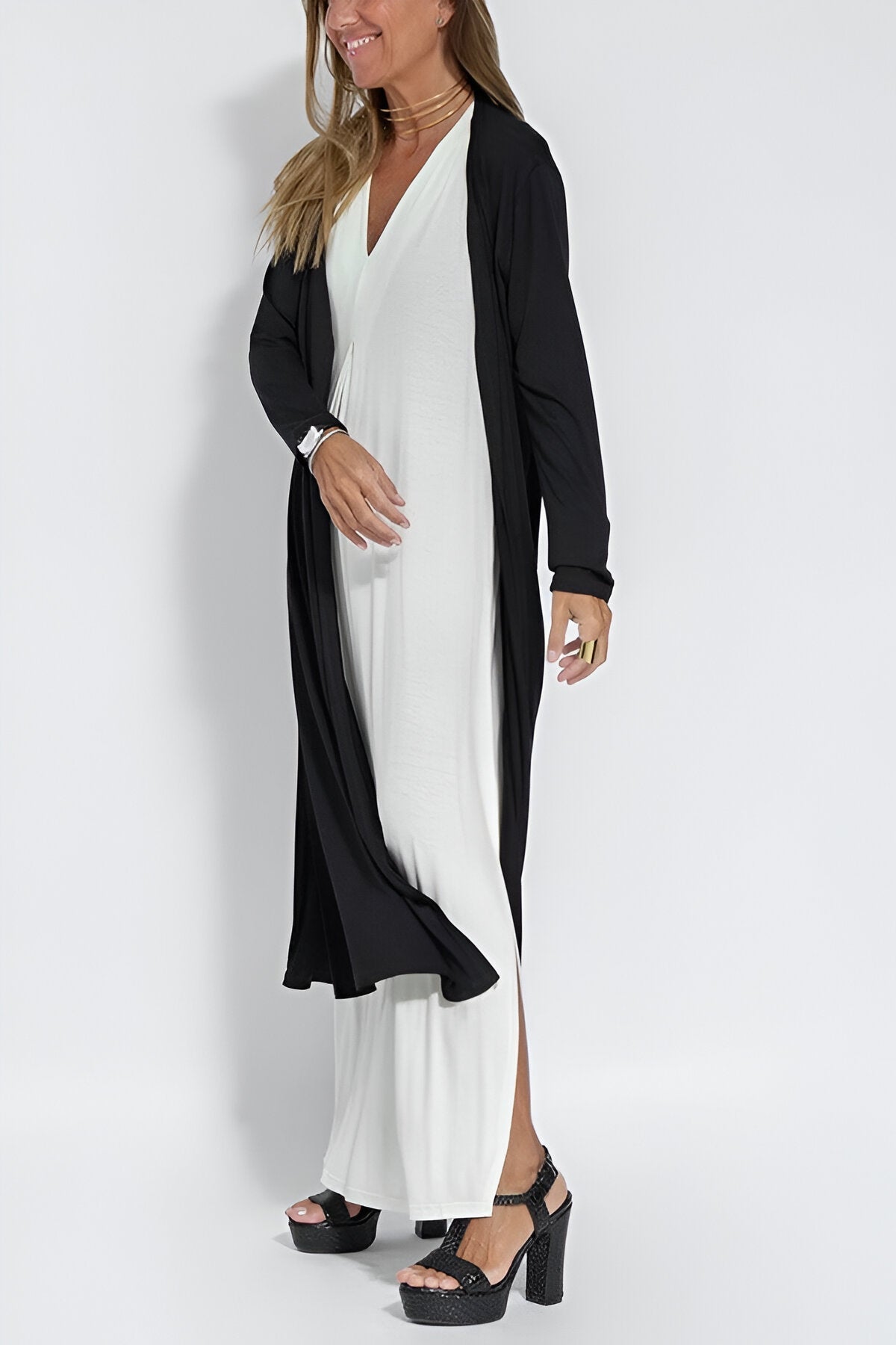Robe Longue Fluide | Sans Manches | Élégance Minimaliste