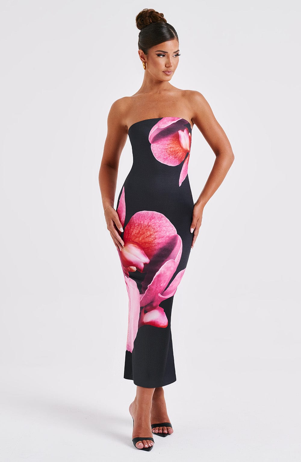 Robe Longue Bustier | Élégante & Audacieuse | Imprimé Floral