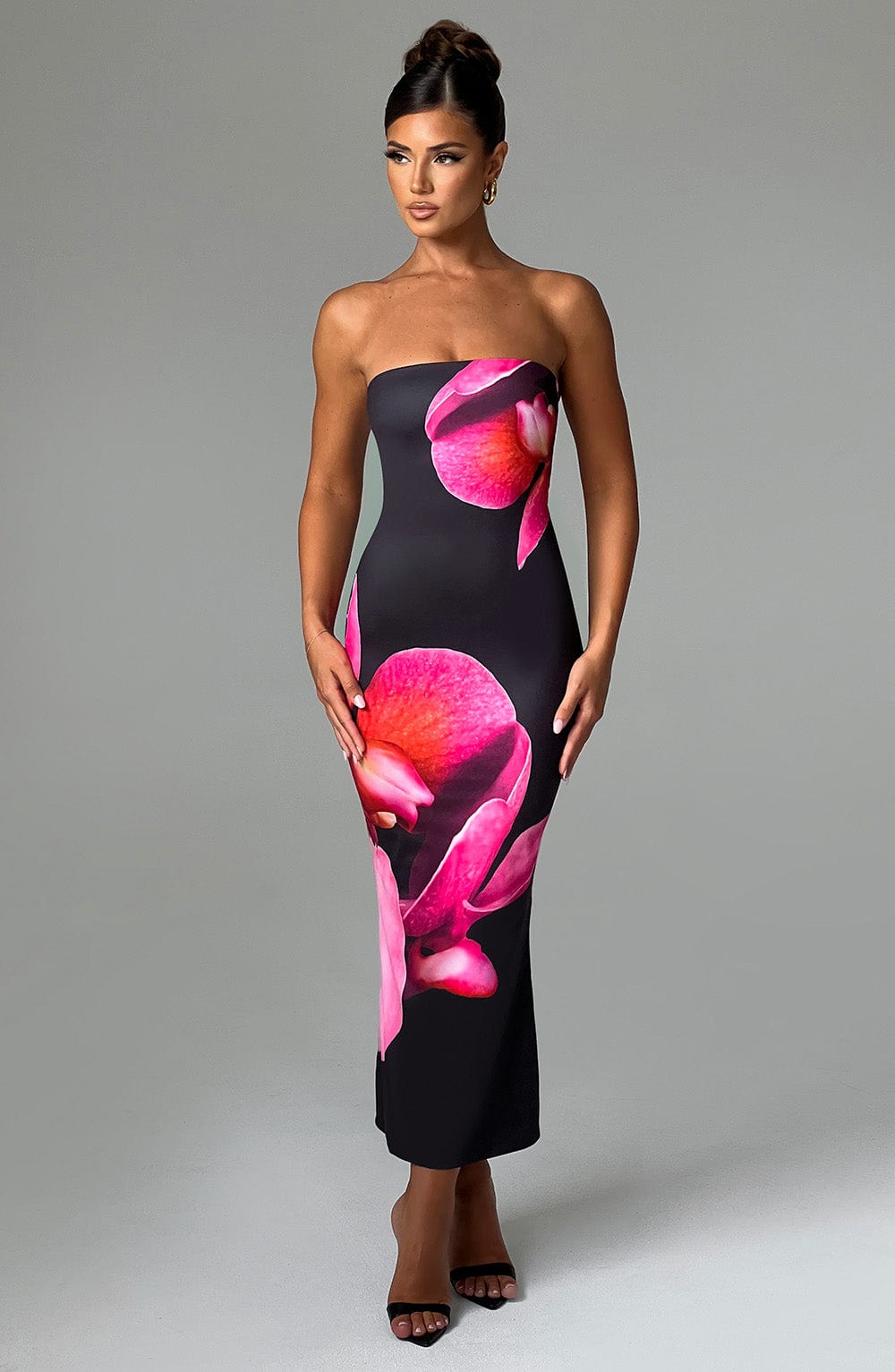 Robe Longue Bustier | Élégante & Audacieuse | Imprimé Floral