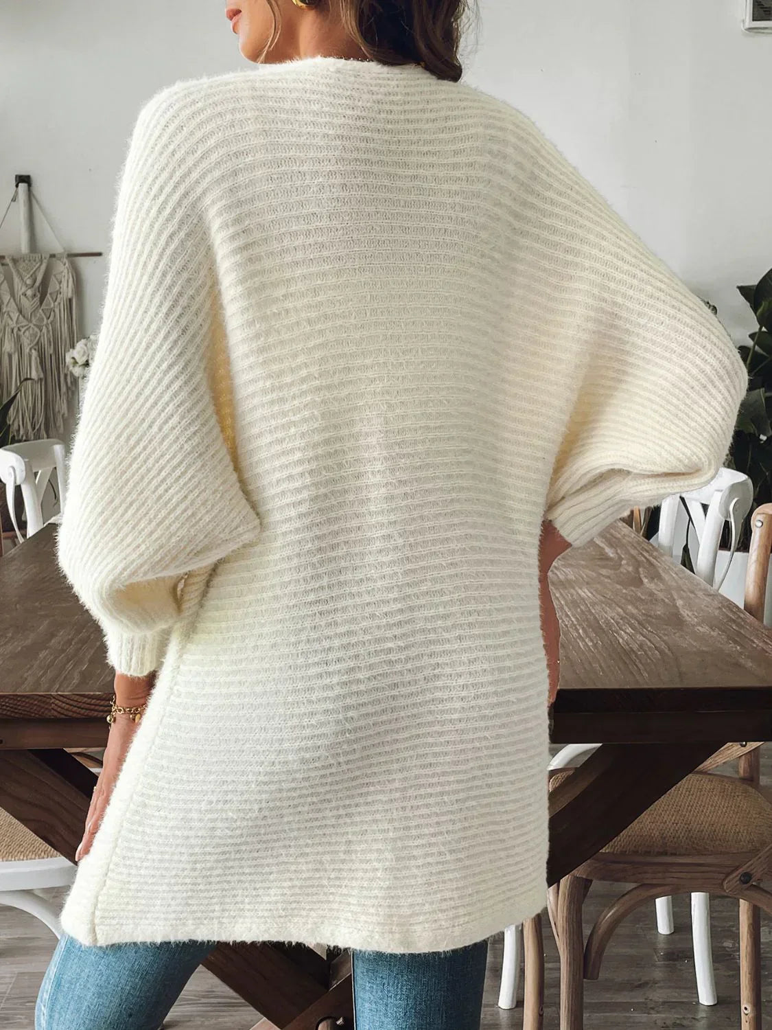 Cardigan Long | Maille Duveteuse | Confort & Élégance