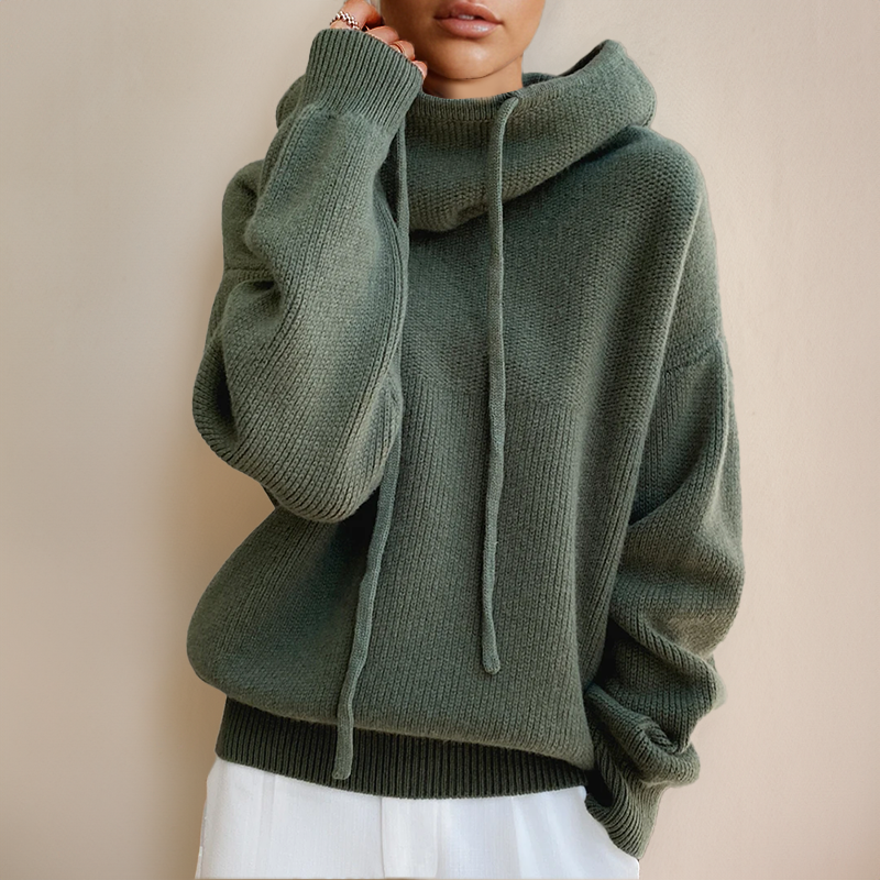 Pull Oversize | Col Roulé & Cordons | Confort & Élégance