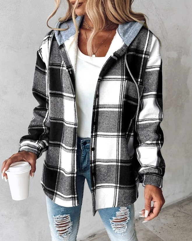Surchemise à Capuche | Motif Carreaux | Tendance & Confortable
