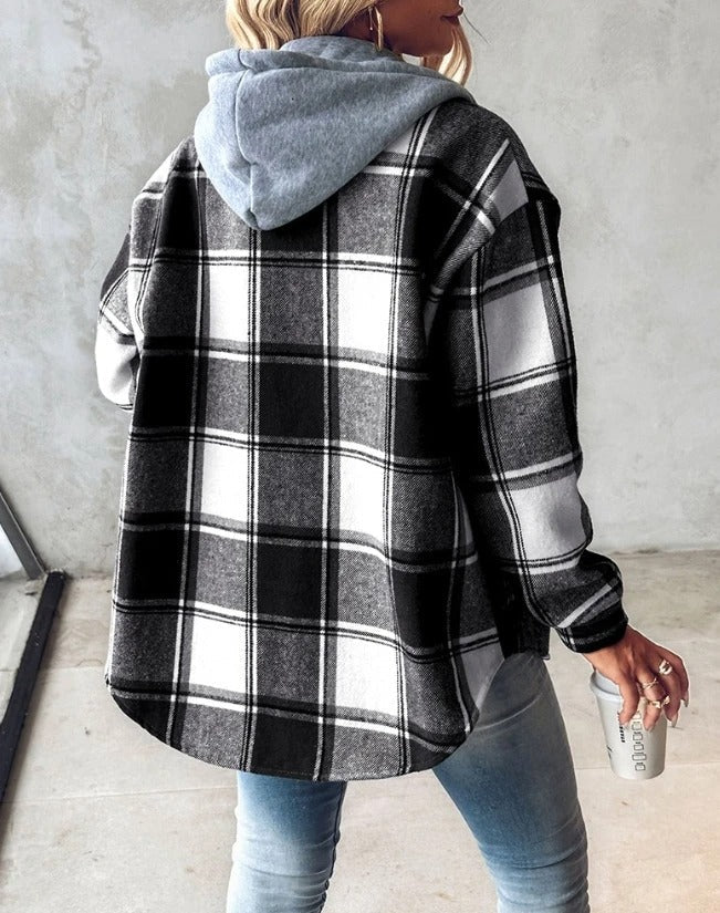 Surchemise à Capuche | Motif Carreaux | Tendance & Confortable