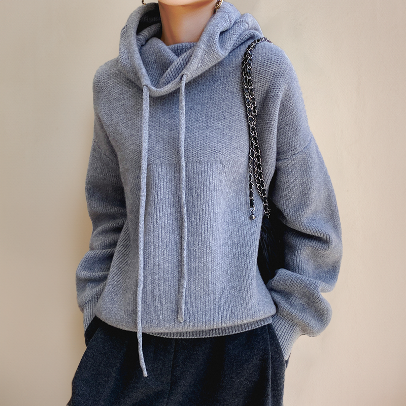 Pull Oversize | Col Roulé & Cordons | Confort & Élégance