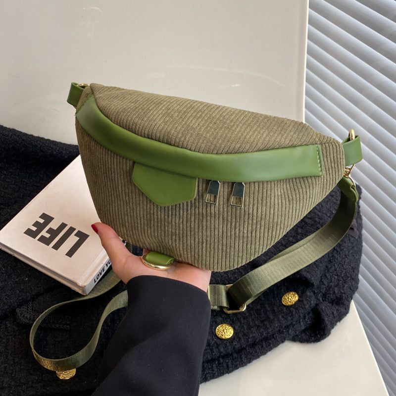 Banane Velours Côtelé | Chic & Pratique | Bandoulière Ajustable
