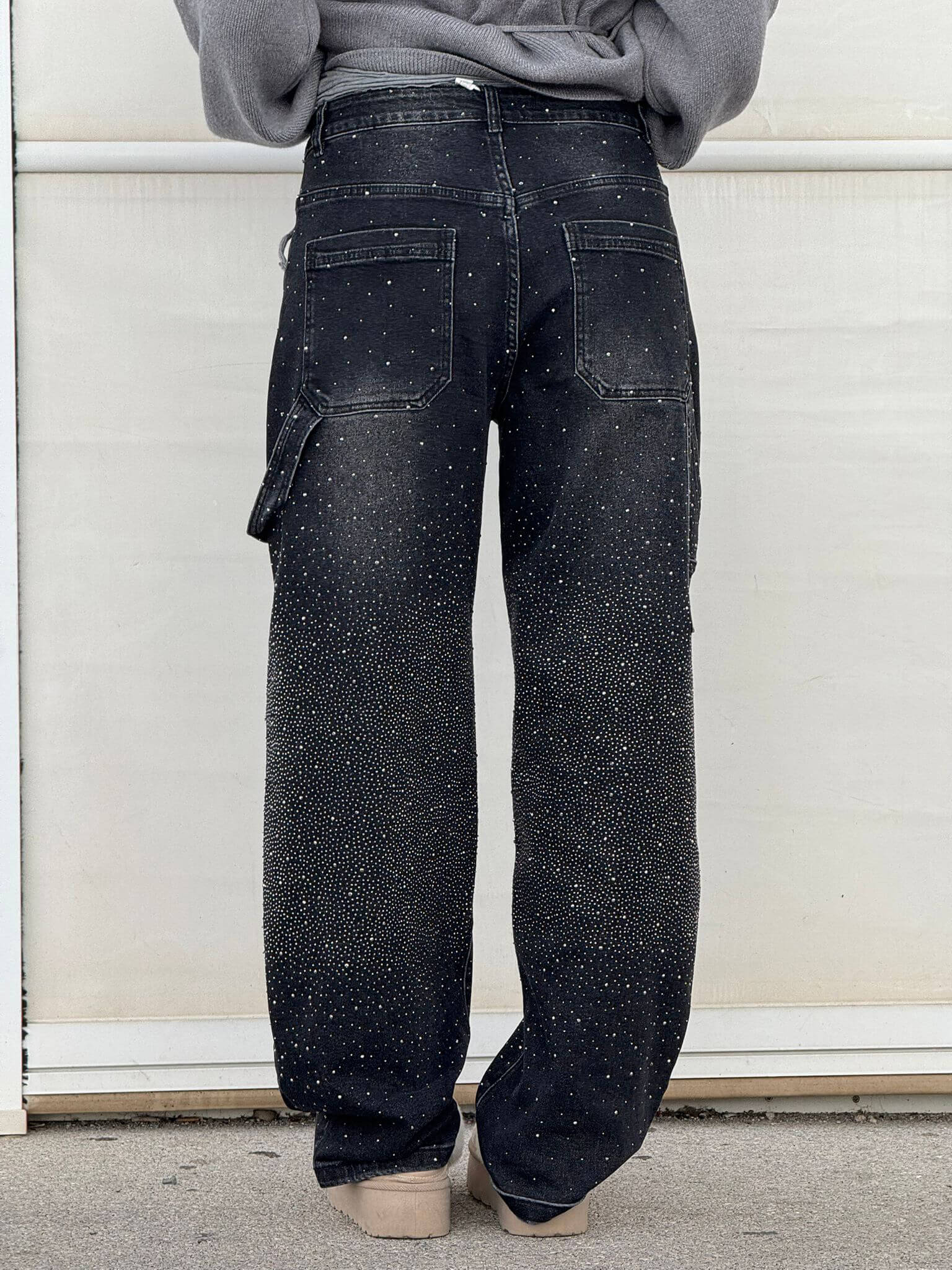 Jean Large Brillant | Denim | Coupe Oversize Scintillante