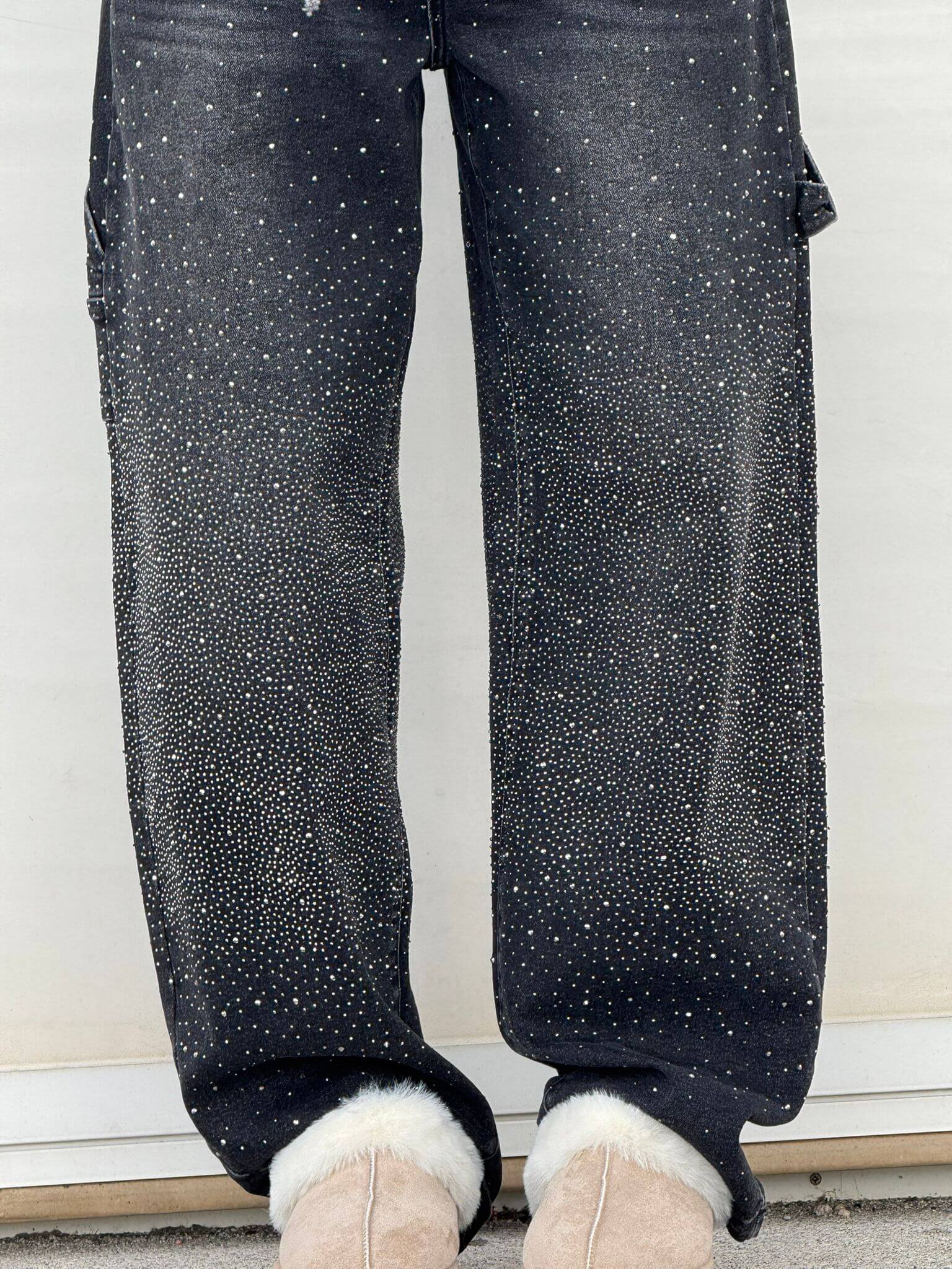 Jean Large Brillant | Denim | Coupe Oversize Scintillante