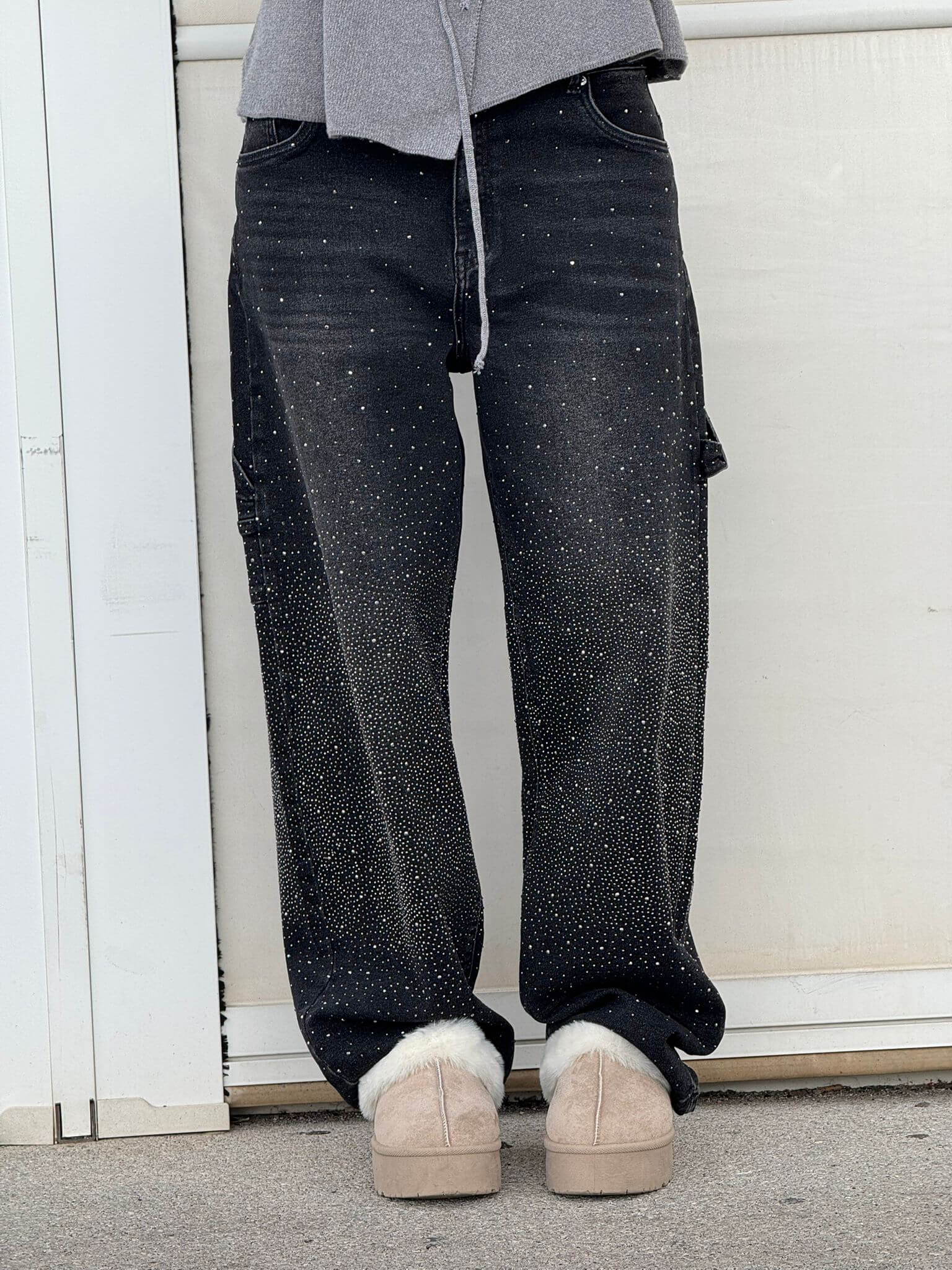 Jean Large Brillant | Denim | Coupe Oversize Scintillante
