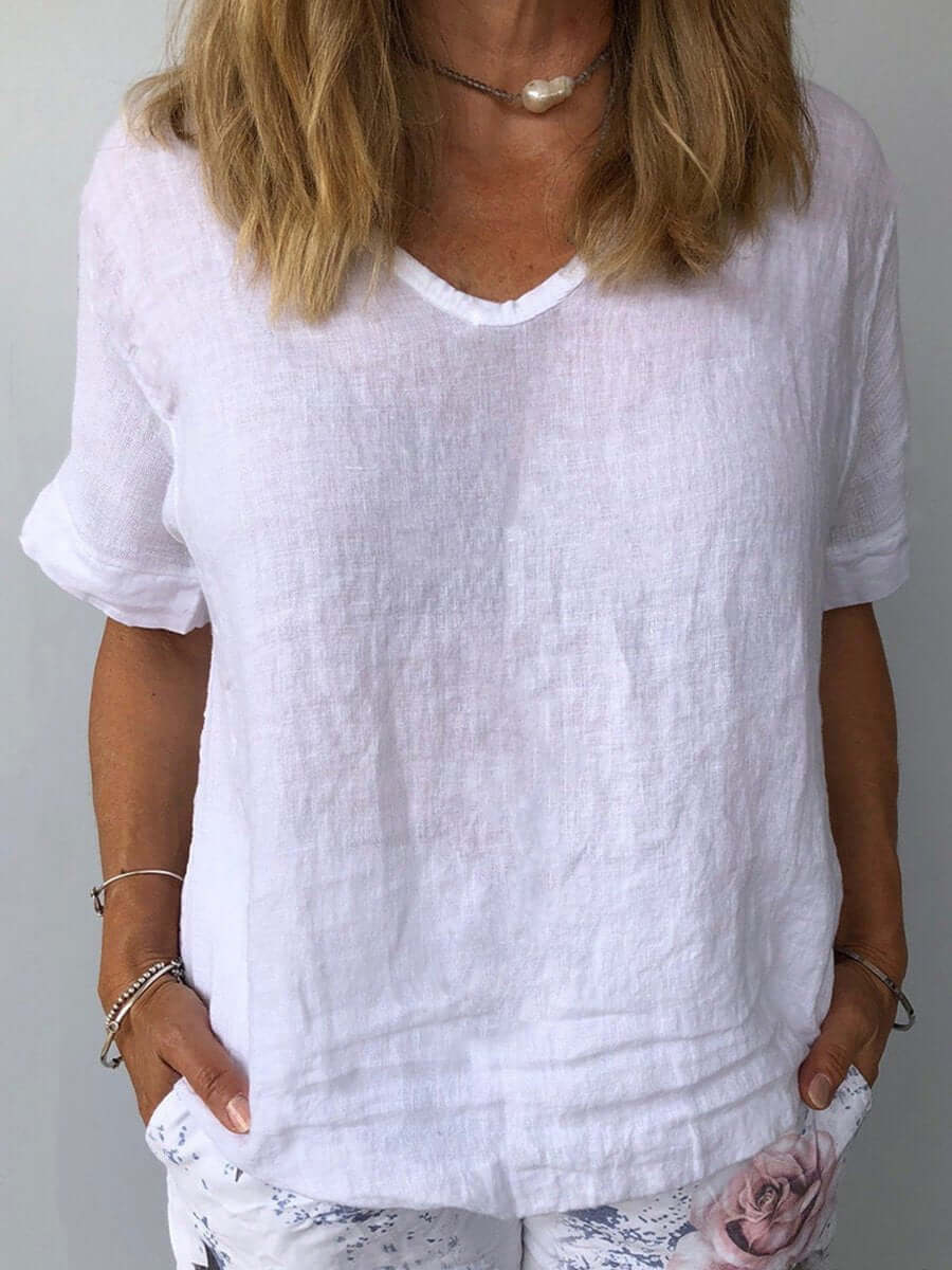 T-shirt en Lin | Lin Naturel | Confort Léger et Élégance Décontractée