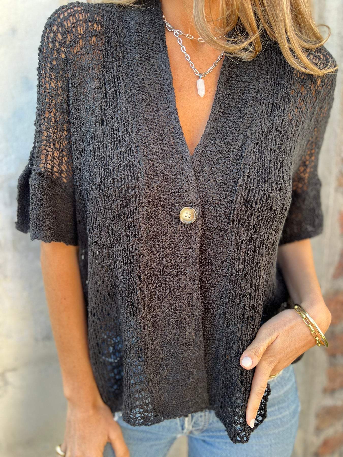 Gilet Léger Boutonné | Naturel et Décontracté