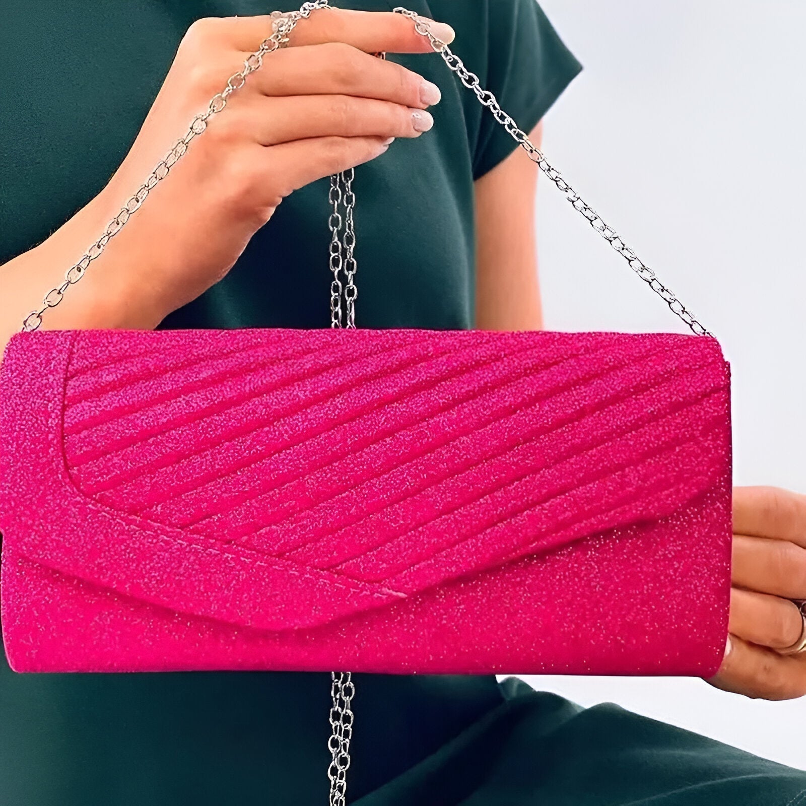 Pochette de Soirée | Tissu Pailleté | Élégante & Sophistiquée