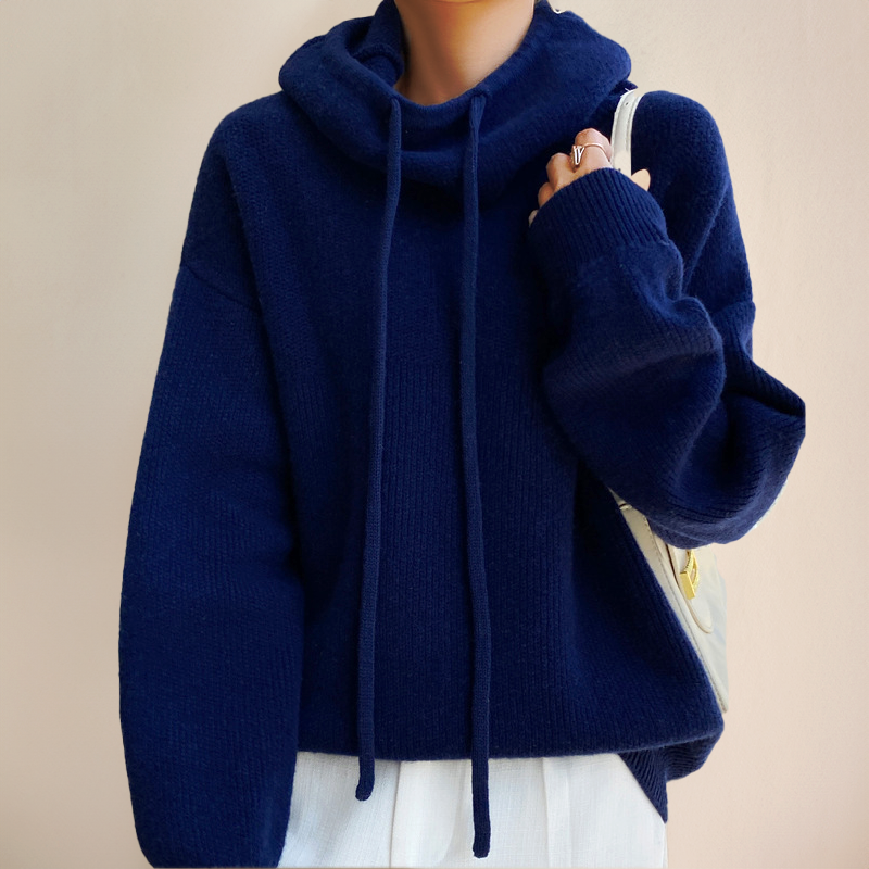 Pull Oversize | Col Roulé & Cordons | Confort & Élégance